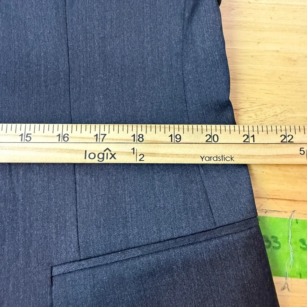 Jos. A Bank 2 Piece Suit Mens 41L 34x33 Wool Charcoal Gray Modern Flat Front